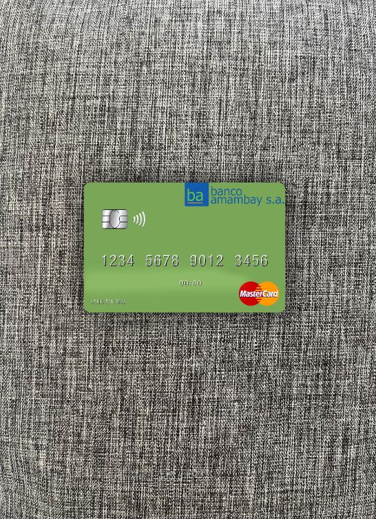 Download Paraguay Banco Amambay mastercard photolook front Photoshop template